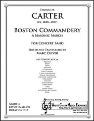 Boston Commandery Concert Band sheet music cover Thumbnail